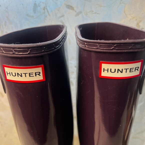 Hunter Rain Boots Tall Gloss Eggplant Color - Picture 12 of 12